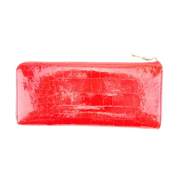 Miu Miu long leather Wallet red zipper crocodile - Picture 1 of 6